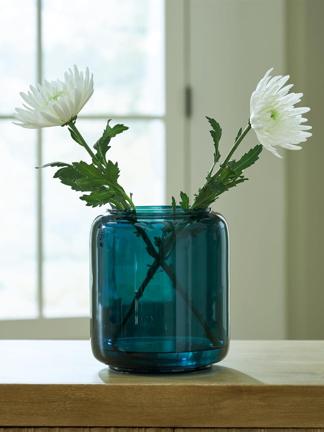 imageSignature Design by Ashley Inisland Contemporary Watertight Glass 12 Vase with Wide Mouth GreenGreen