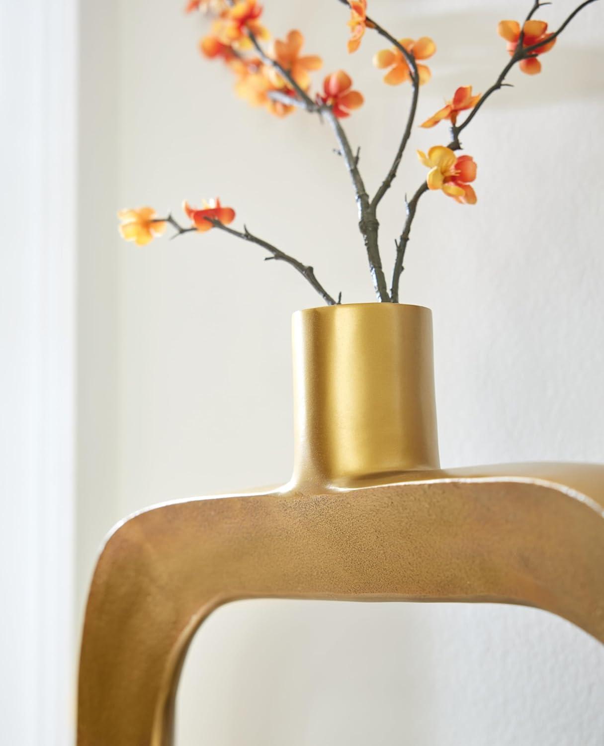 imageSignature Design by Ashley Lawtonville Glam Indoor Metal Vase MetallicLarge