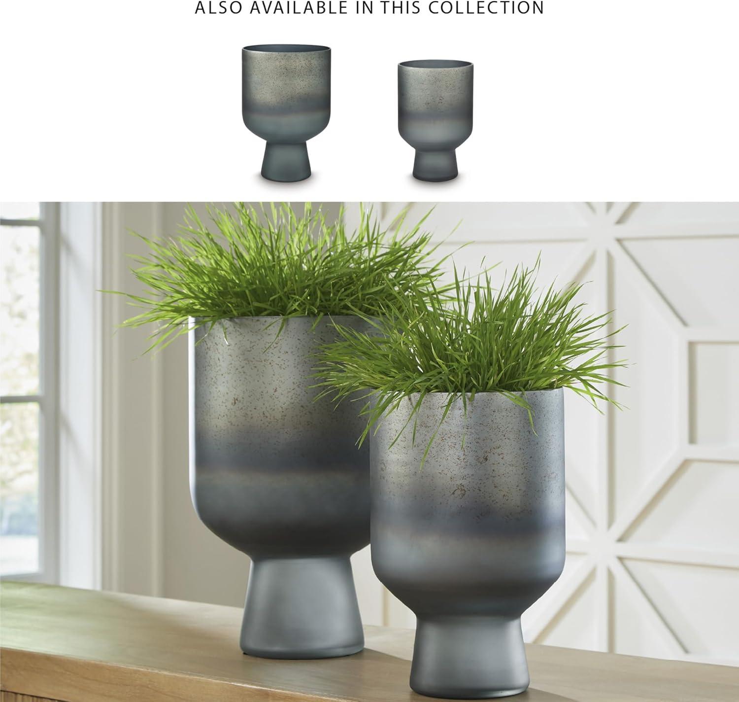 imageSignature Design by Ashley Pennmore Contemporary Vase with Antiqued Finish BlueBlue