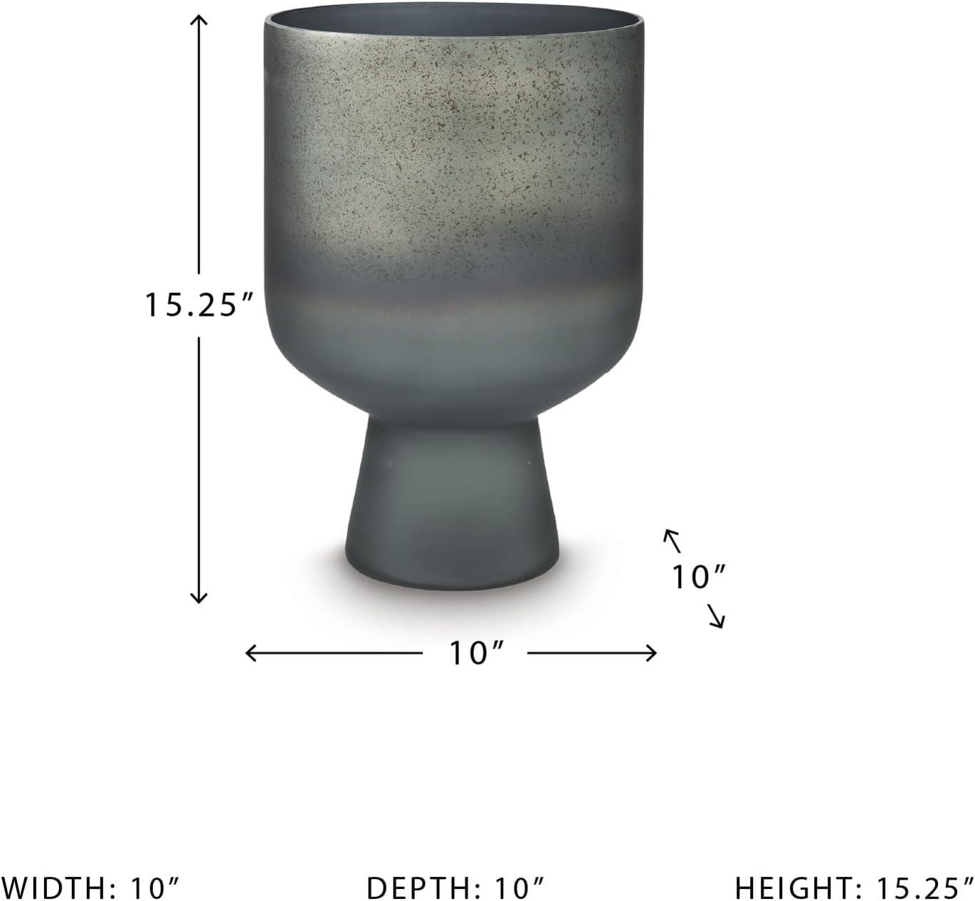 imageSignature Design by Ashley Pennmore Contemporary Vase with Antiqued Finish BlueBlue