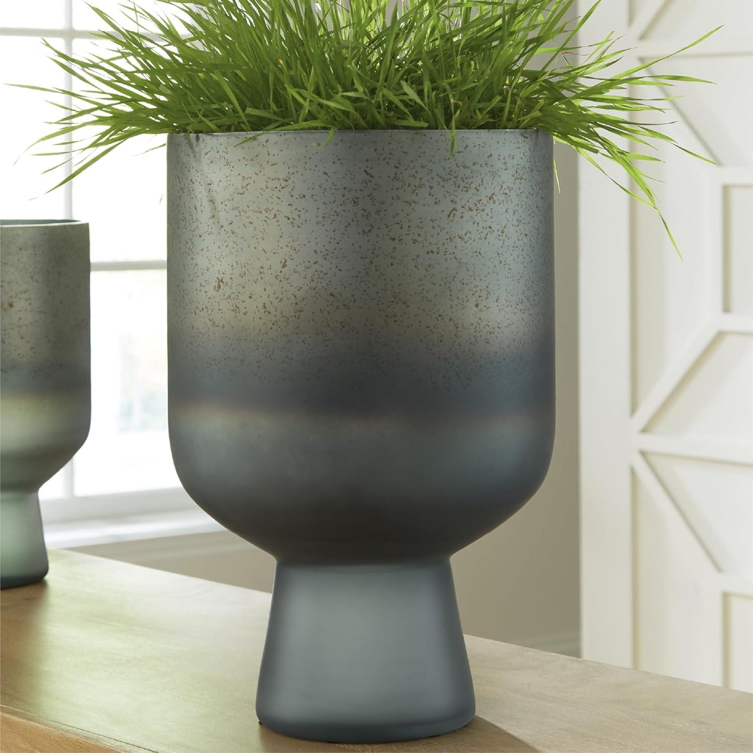 imageSignature Design by Ashley Pennmore Contemporary Vase with Antiqued Finish BlueBlue