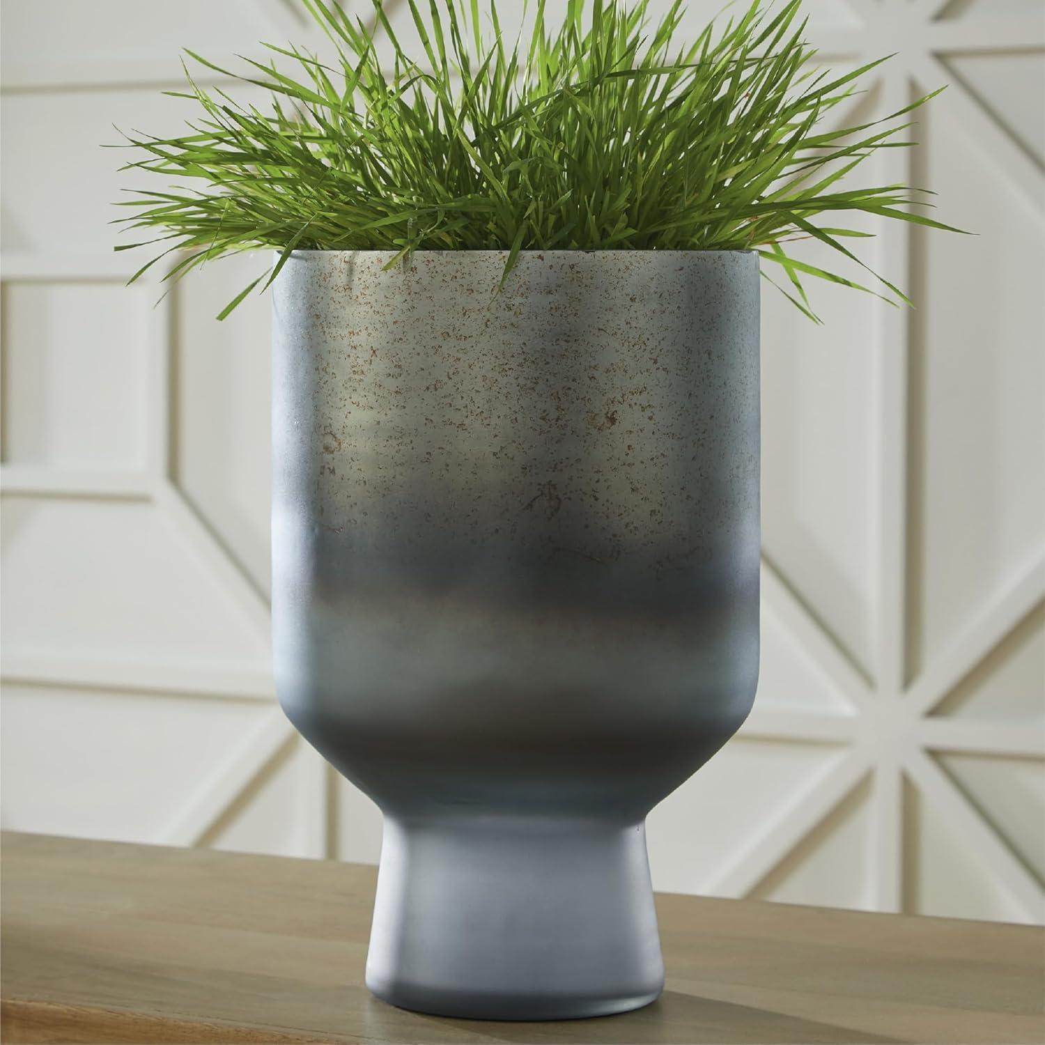 imageSignature Design by Ashley Pennmore Contemporary Vase with Antiqued Finish BlueBlue