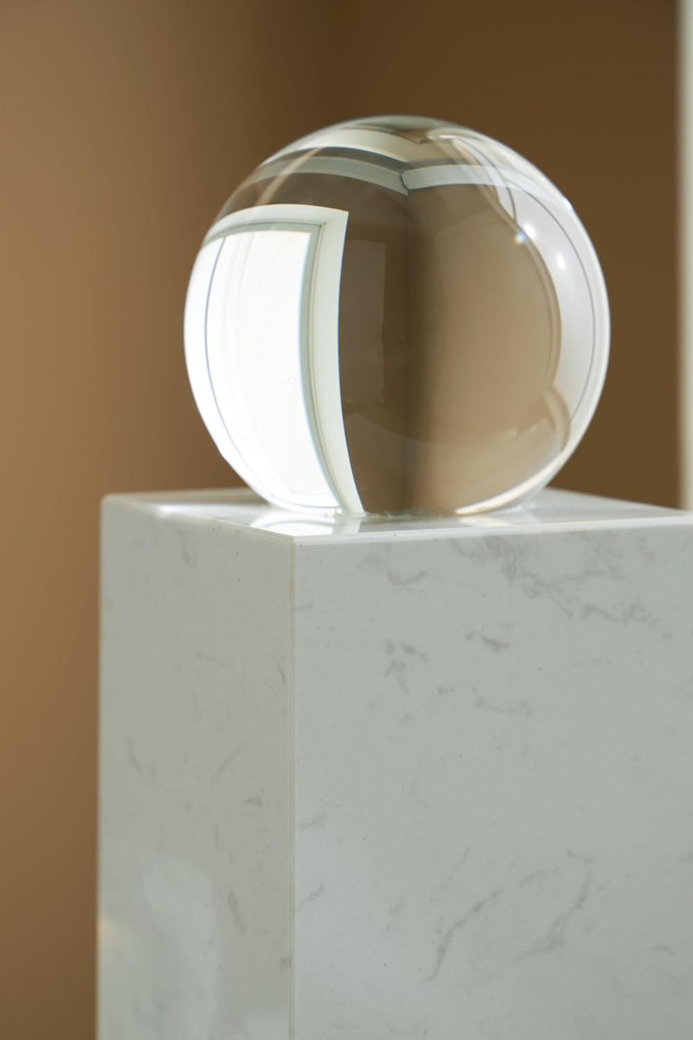 imageSignature Design by Ashley Sellner Contemporary Marble and Crystal Sculpture WhiteLarge