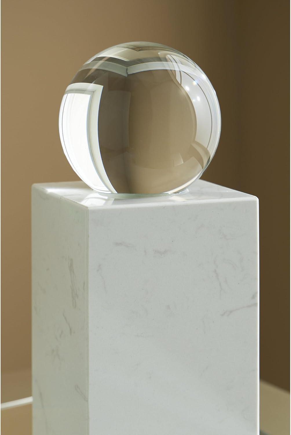 imageSignature Design by Ashley Sellner Contemporary Marble and Crystal Sculpture WhiteMedium