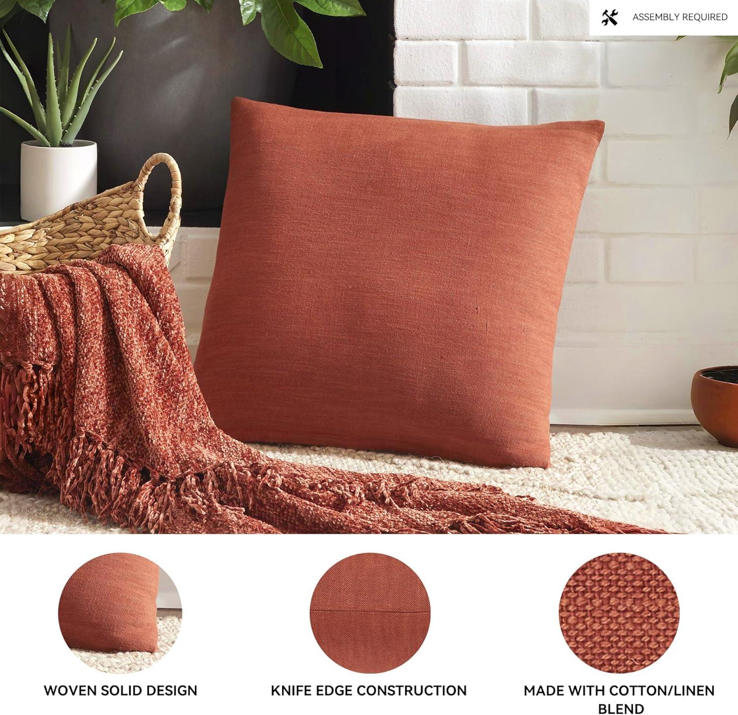 imageSignature Design by Ashley Thaneville Traditional Indoor 22 x 22 Inches Pillow with Zipper Closure RedRed