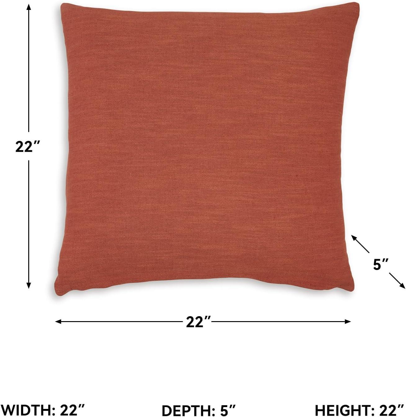 imageSignature Design by Ashley Thaneville Traditional Indoor 22 x 22 Inches Pillow with Zipper Closure RedRed