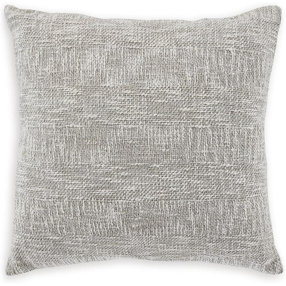 imageSignature Design by Ashley Carddon Casual 20x20 Inches Striped Throw Pillow with Zipper Closure White amp Light Brown