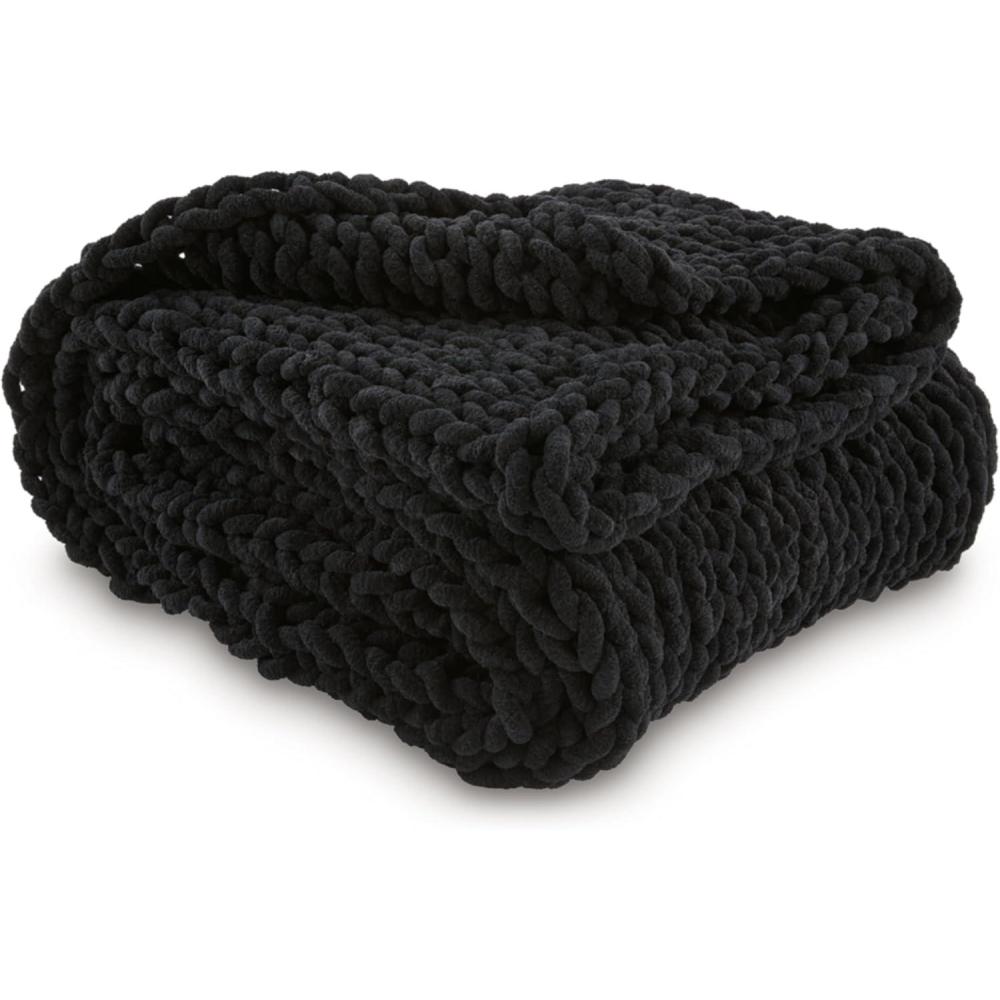 imageSignature Design by Ashley Chaddon Coastal Hand Knitted Throw BeigeBlack