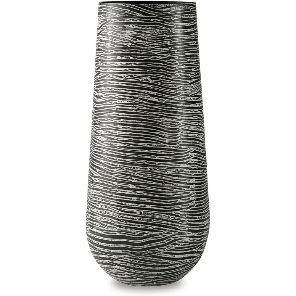 imageSignature Design by Ashley Fynn 21 Contemporary Metal Vase Antique WhiteGray