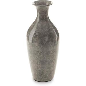 Signature Design by Ashley Brockwich Traditional 16 Inch High-Gloss Vase, Gray(12″)