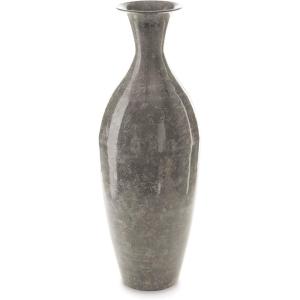 Signature Design by Ashley Brockwich Traditional 16 Inch High-Gloss Vase, Gray(20″)