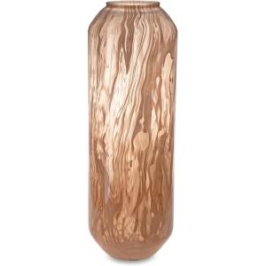 Signature Design by Ashley Dushby Art Deco Indoor Abstract Patterned Glass Vase, Pink(Large)