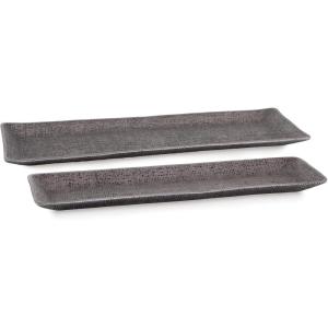 Signature Design by Ashley Garekton Casual Table Top Tray Set, Set of 2, Silver