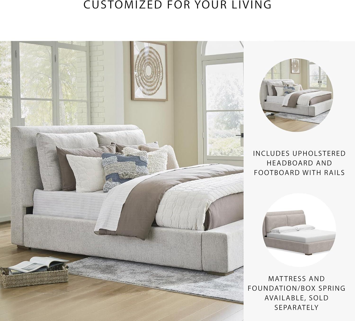 imageSignature Design by Ashley Cabalynn Casual California King Upholstered Bed Foundation or Box Spring Needed Light BrownKing Upholstered Bed