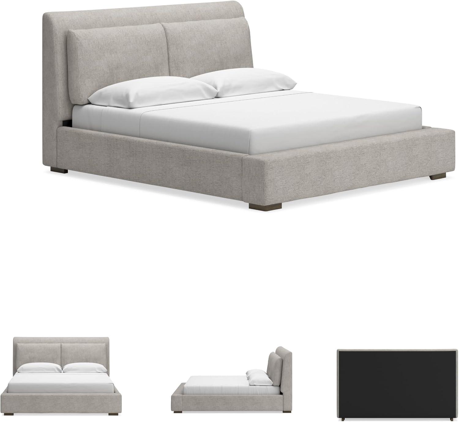 imageSignature Design by Ashley Cabalynn Casual California King Upholstered Bed Foundation or Box Spring Needed Light BrownKing Upholstered Bed