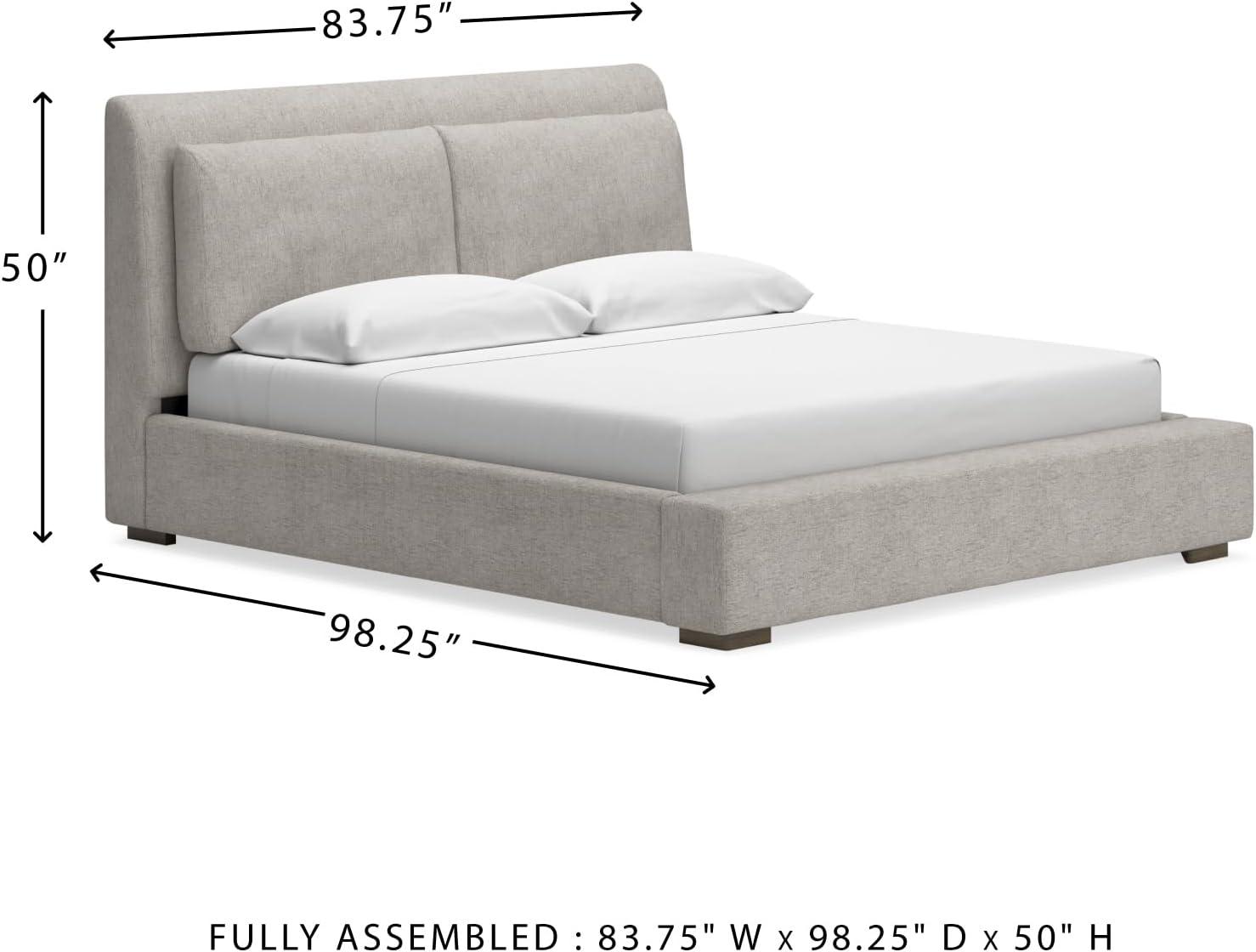 imageSignature Design by Ashley Cabalynn Casual California King Upholstered Bed Foundation or Box Spring Needed Light BrownKing Upholstered Bed