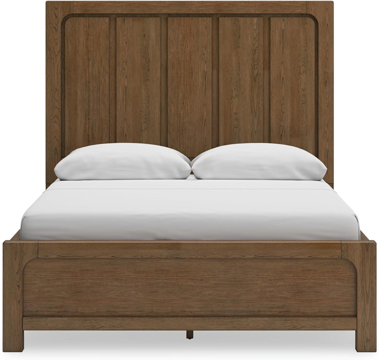 imageSignature Design by Ashley Cabalynn Casual California King Upholstered Bed Foundation or Box Spring Needed Light BrownQueen Panel Bed with Storage