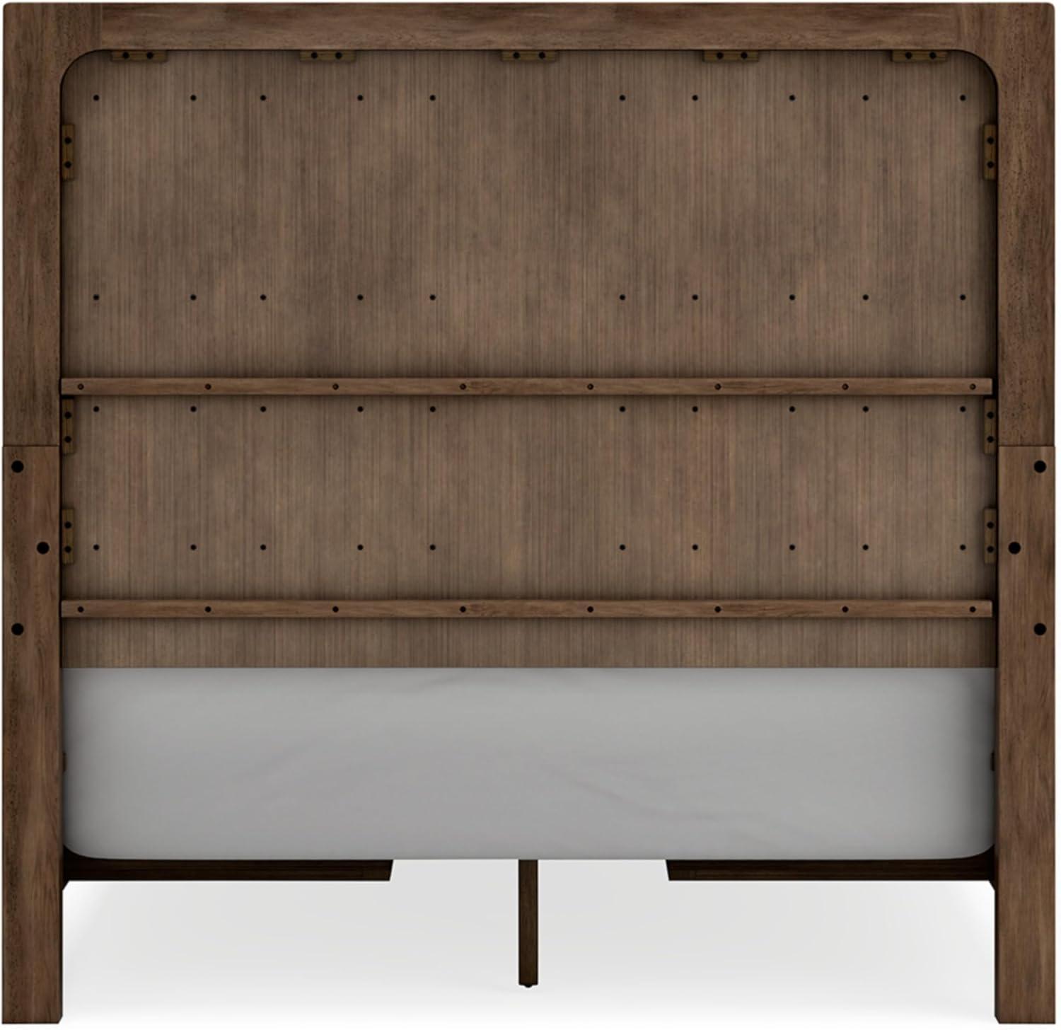 imageSignature Design by Ashley Cabalynn Casual California King Upholstered Bed Foundation or Box Spring Needed Light BrownQueen Panel Bed with Storage
