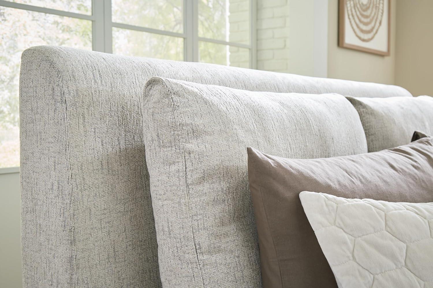 imageSignature Design by Ashley Cabalynn Casual California King Upholstered Bed Foundation or Box Spring Needed Light BrownQueen Upholstered Bed
