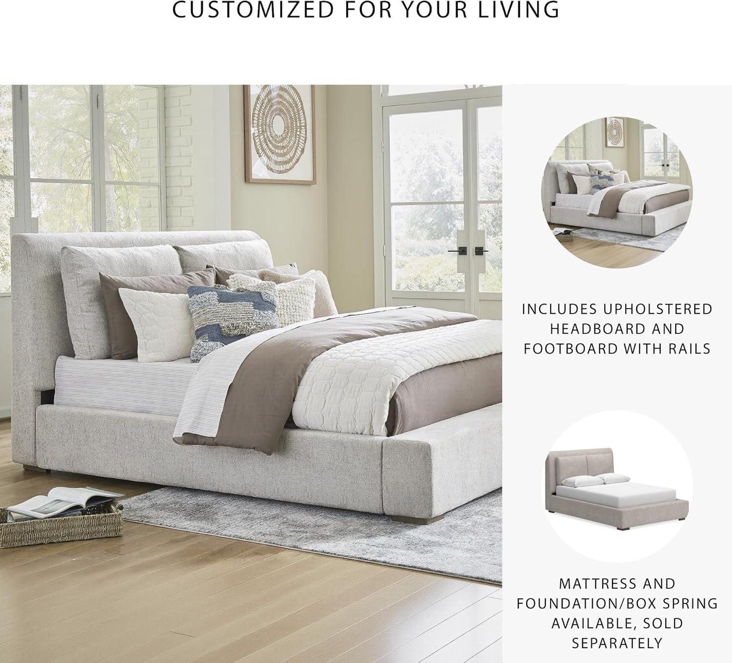 imageSignature Design by Ashley Cabalynn Casual California King Upholstered Bed Foundation or Box Spring Needed Light BrownQueen Upholstered Bed