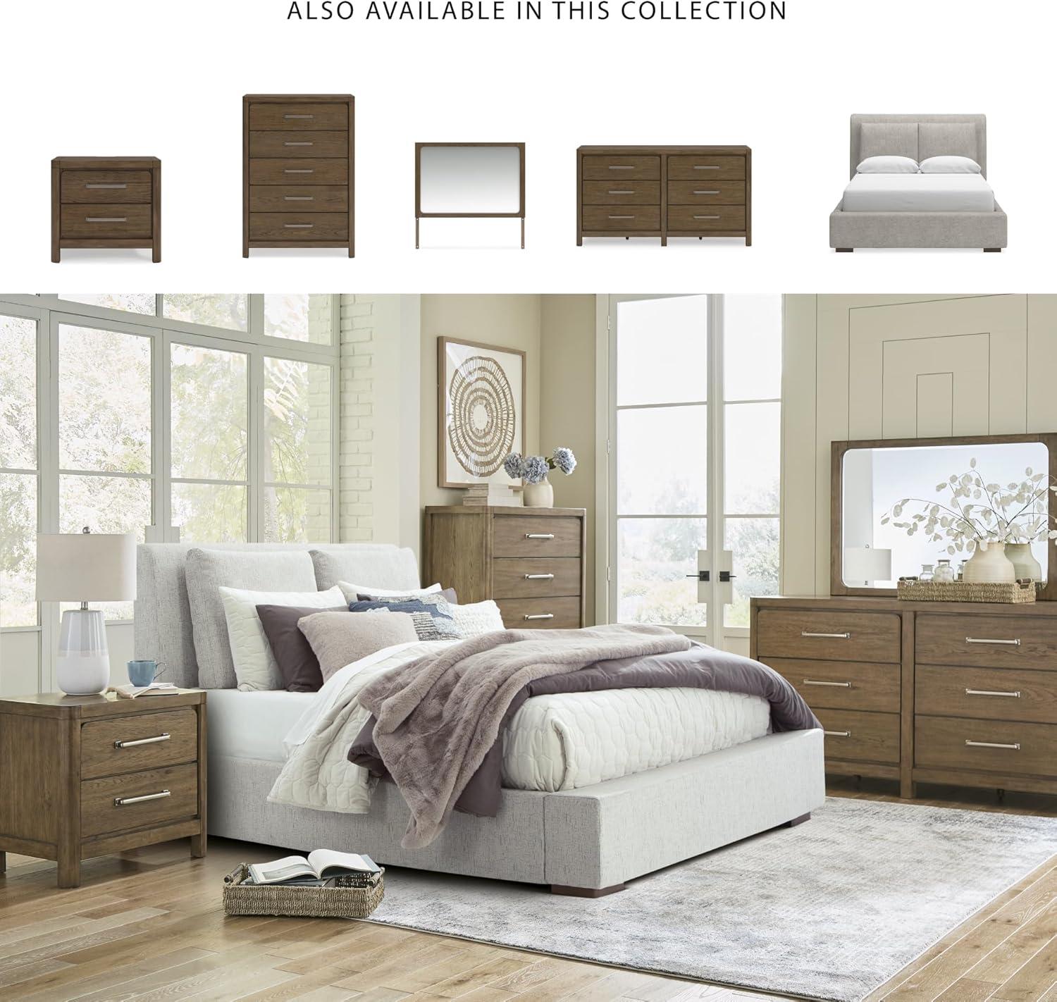 imageSignature Design by Ashley Cabalynn Casual California King Upholstered Bed Foundation or Box Spring Needed Light BrownQueen Upholstered Bed
