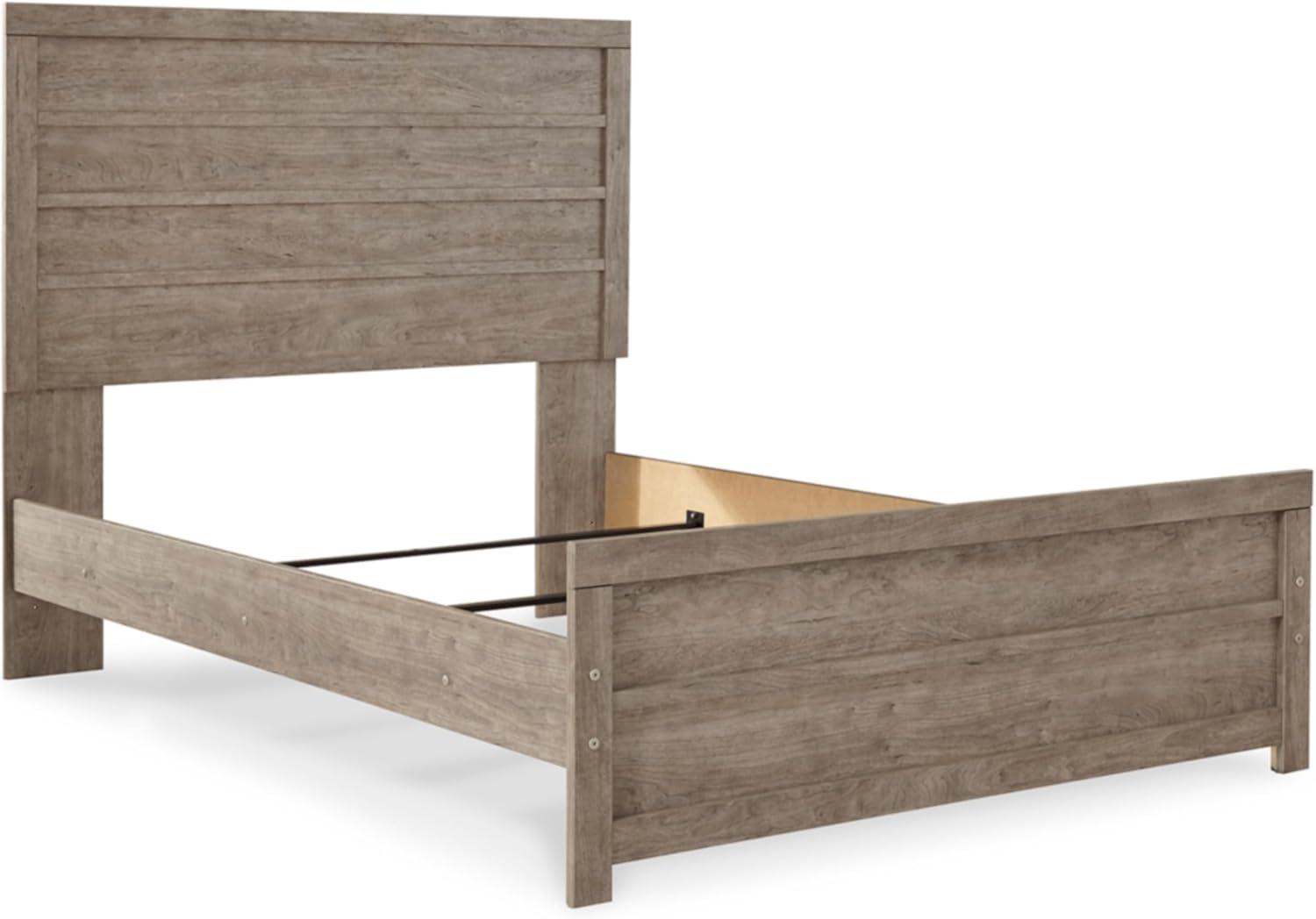 imageSignature Design by Ashley Culverbach Coastal 6Drawer Dresser and Mirror with AntiTipping Restraint GrayFull Panel Bed