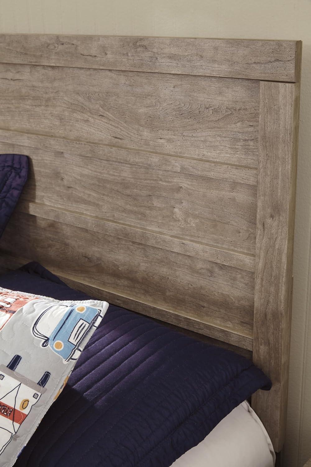 imageSignature Design by Ashley Culverbach Coastal 6Drawer Dresser and Mirror with AntiTipping Restraint GrayFull Panel Bed