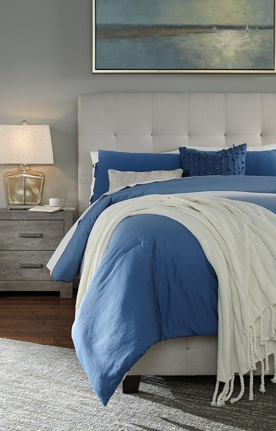 imageSignature Design by Ashley Culverbach Coastal 6Drawer Dresser and Mirror with AntiTipping Restraint GrayNight Stand