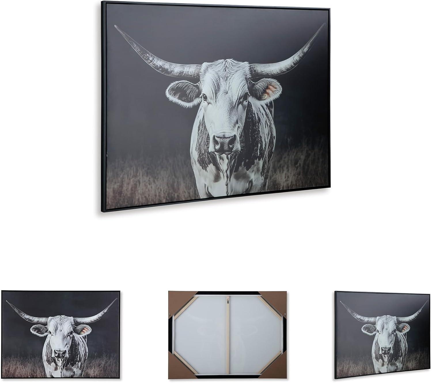 imageSignature Design by Ashley Harlandale Modern Framed Gallery Wrapped Canvas Wall Art 48 x 36 Inches Black amp White
