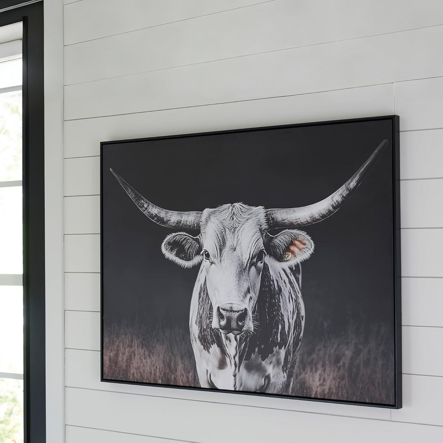 imageSignature Design by Ashley Harlandale Modern Framed Gallery Wrapped Canvas Wall Art 48 x 36 Inches Black amp White