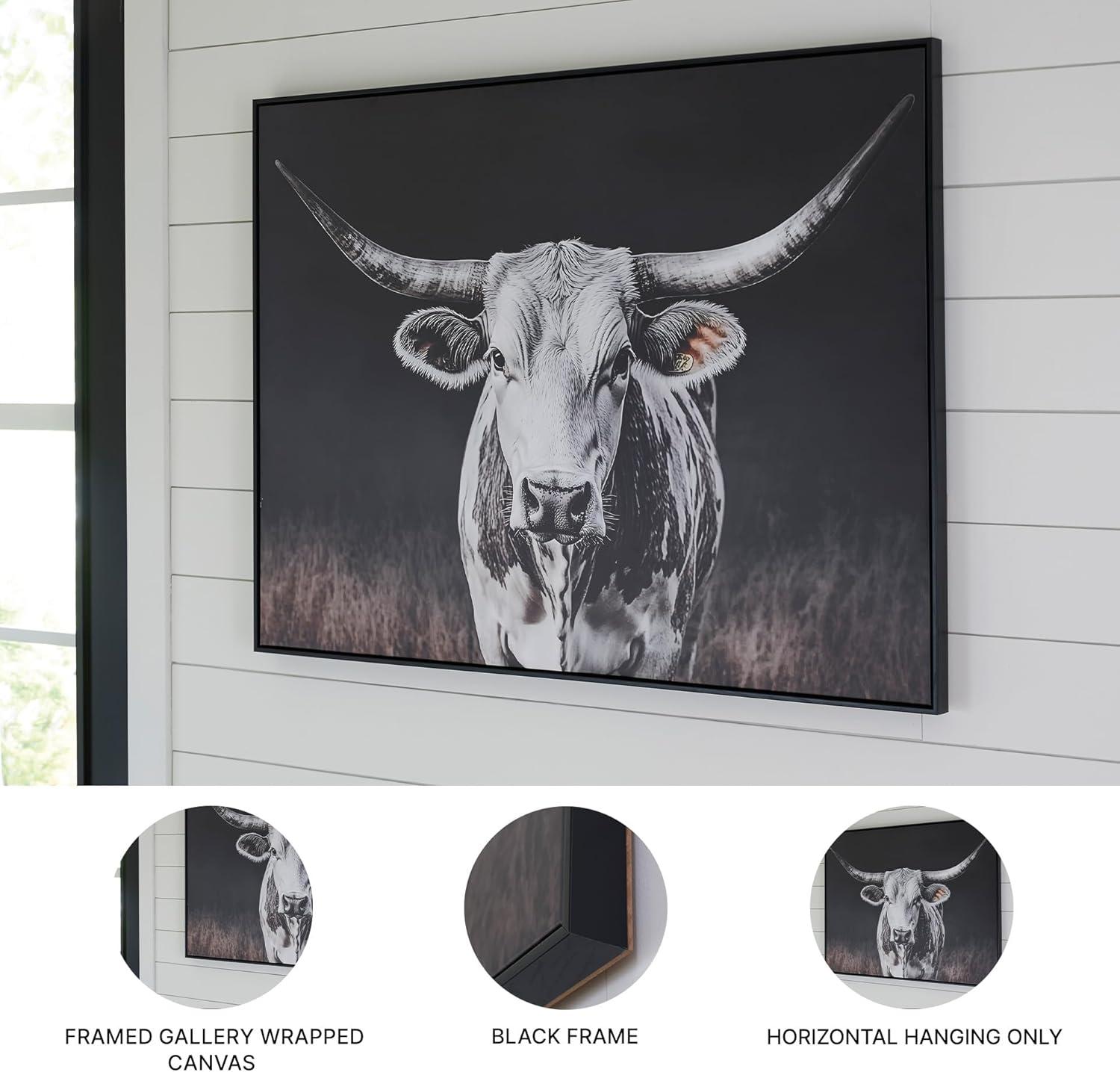 imageSignature Design by Ashley Harlandale Modern Framed Gallery Wrapped Canvas Wall Art 48 x 36 Inches Black amp White
