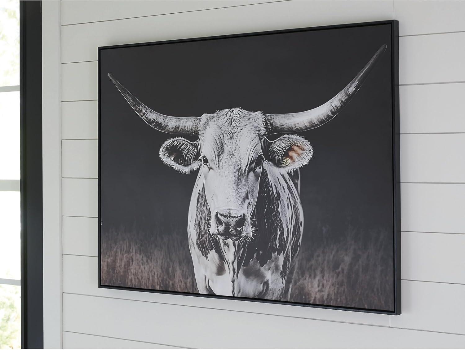 imageSignature Design by Ashley Harlandale Modern Framed Gallery Wrapped Canvas Wall Art 48 x 36 Inches Black amp White