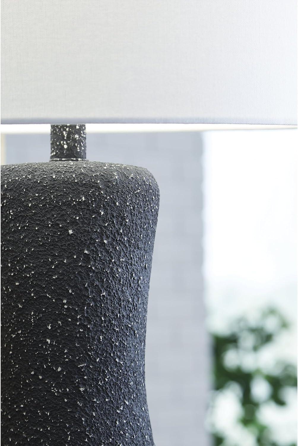 imageSignature Design by Ashley Maykins Modern Table Lamp with 3Way Switch and Drum Shade Black