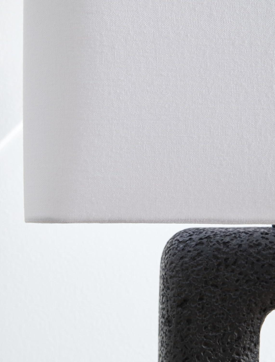 imageSignature Design by Ashley Wimmings Contemporary Textured Polyresin Table Lamp with 3Way Switch Set of 2 Black
