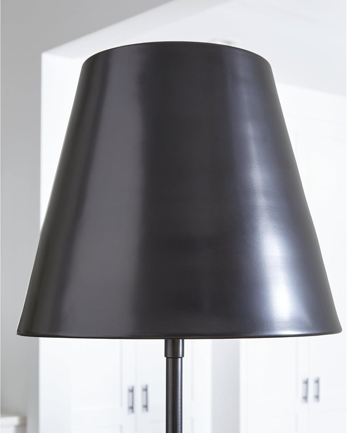 imageSignature Design by Ashley Wimner Contemporary Tall Floor Lamp with Empire Shade Dark Brown