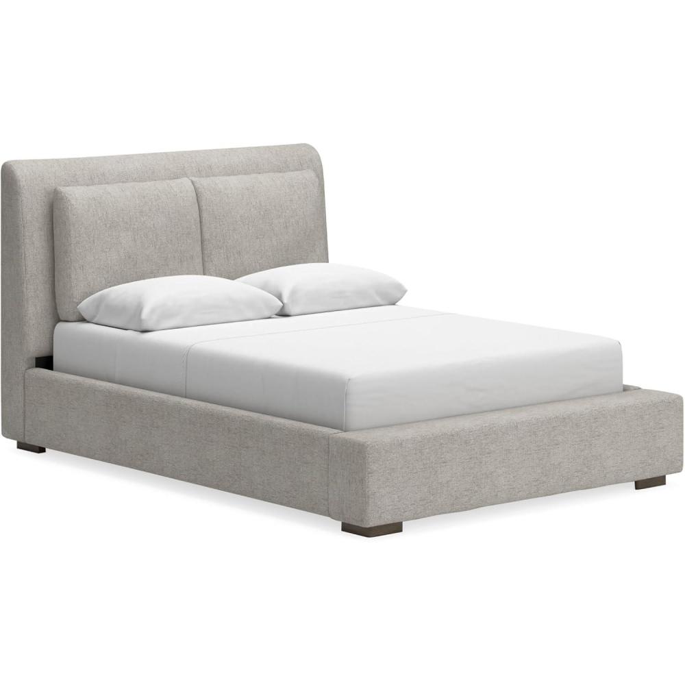 imageSignature Design by Ashley Cabalynn Casual California King Upholstered Bed Foundation or Box Spring Needed Light BrownQueen Upholstered Bed
