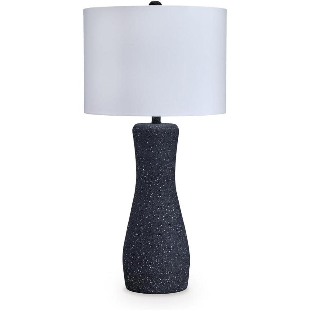 imageSignature Design by Ashley Maykins Modern Table Lamp with 3Way Switch and Drum Shade Black