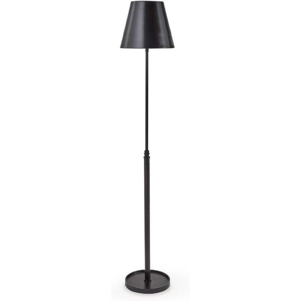 imageSignature Design by Ashley Wimner Contemporary Tall Floor Lamp with Empire Shade Dark Brown