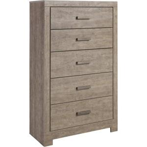 Signature Design by Ashley Culverbach Coastal 6-Drawer Dresser and Mirror with Anti-Tipping Restraint, Gray(5 Drawer Chest)