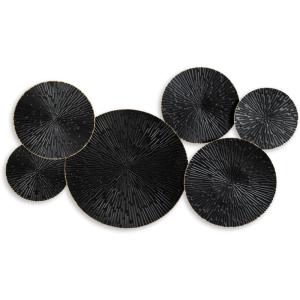 Signature Design by Ashley Rhetlen Contemporary Geometric Wall Sculpture, Black & Gold
