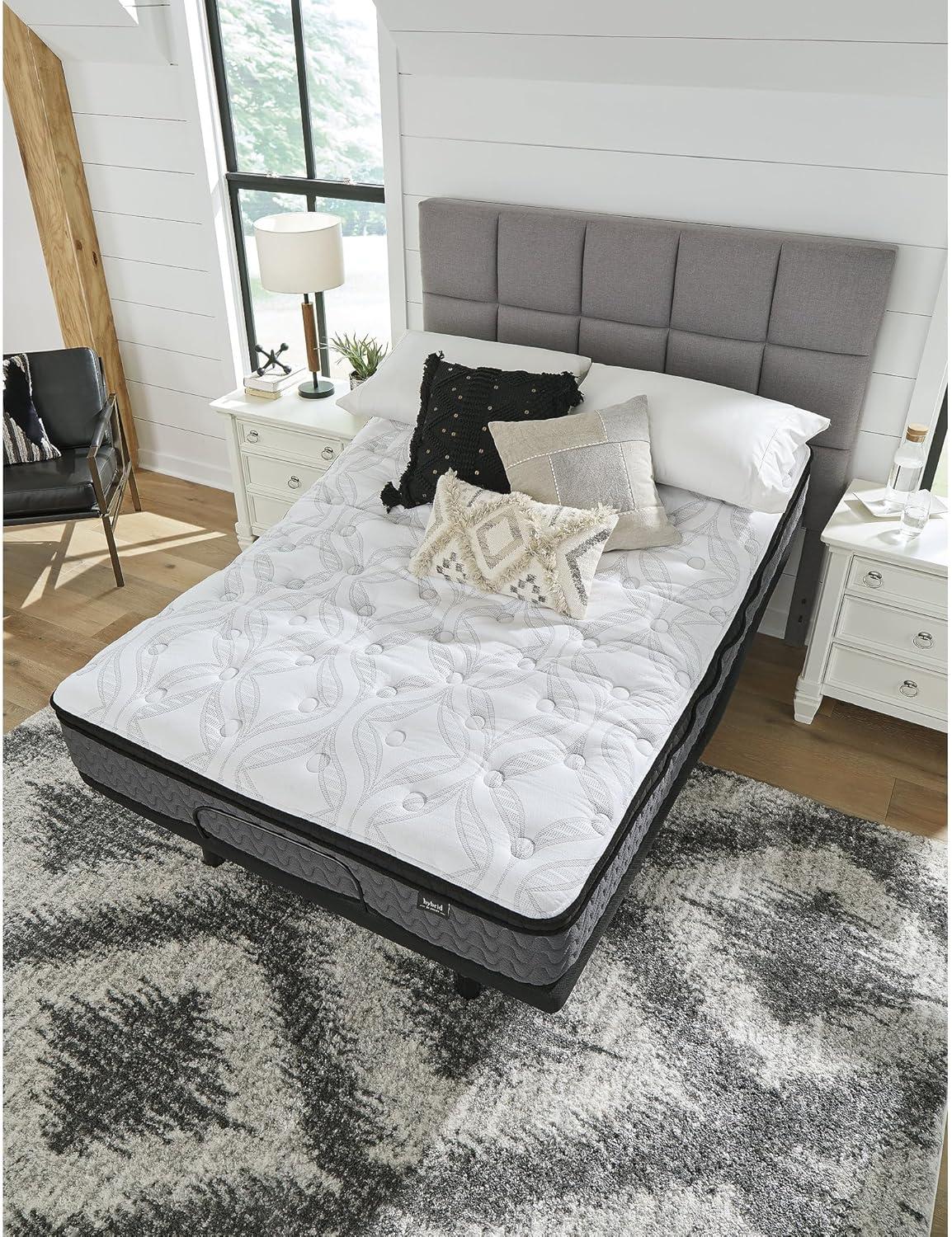imageSignature Design by Ashley 12 Inch Pocketed Hybrid Medium Gel Memory Foam Mattress for Pressure Relief Lumbar Support and Temperature Regulating FullTwin Mattress