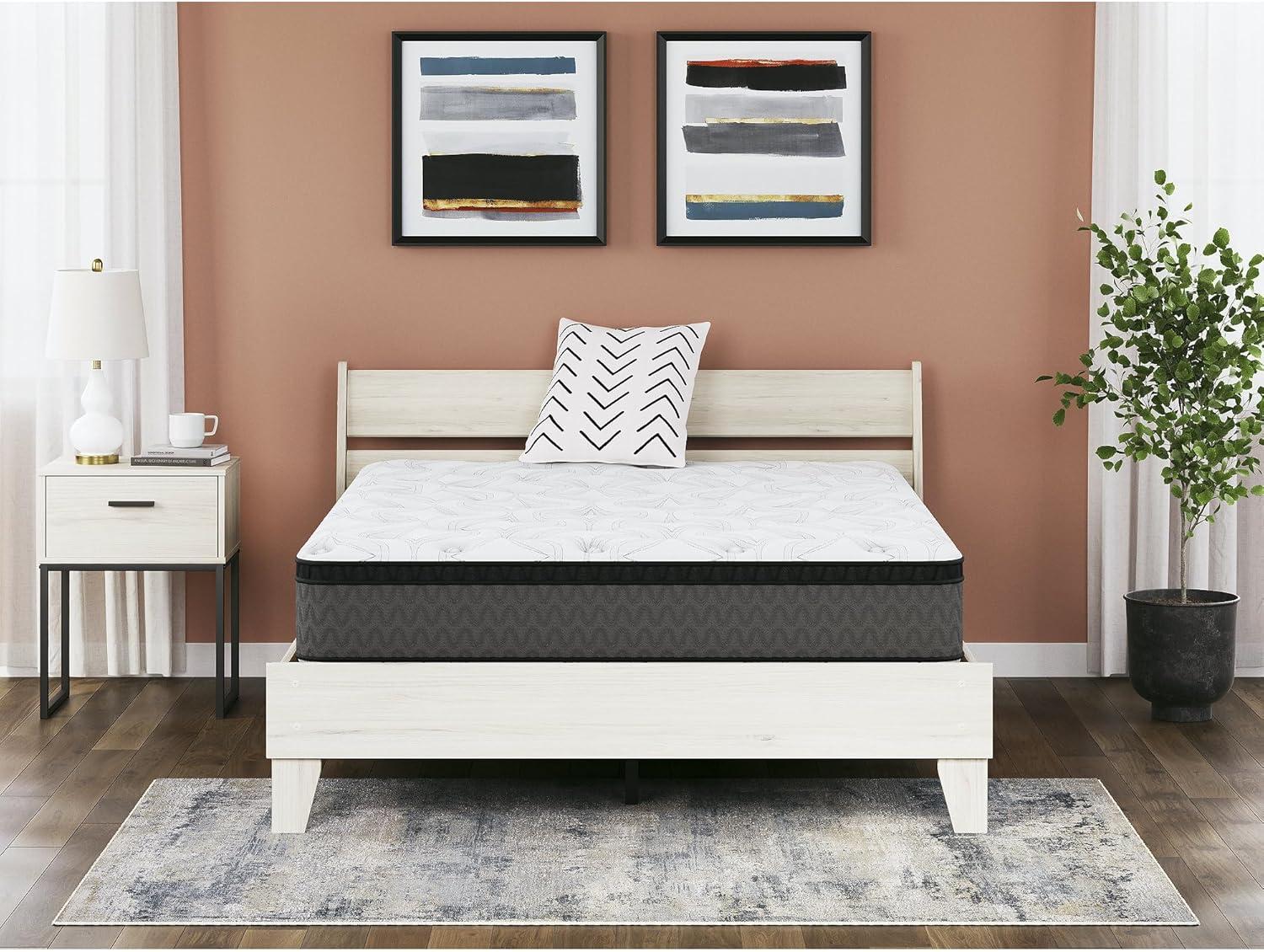 imageSignature Design by Ashley 12 Inch Pocketed Hybrid Medium Gel Memory Foam Mattress for Pressure Relief Lumbar Support and Temperature Regulating FullTwin Mattress