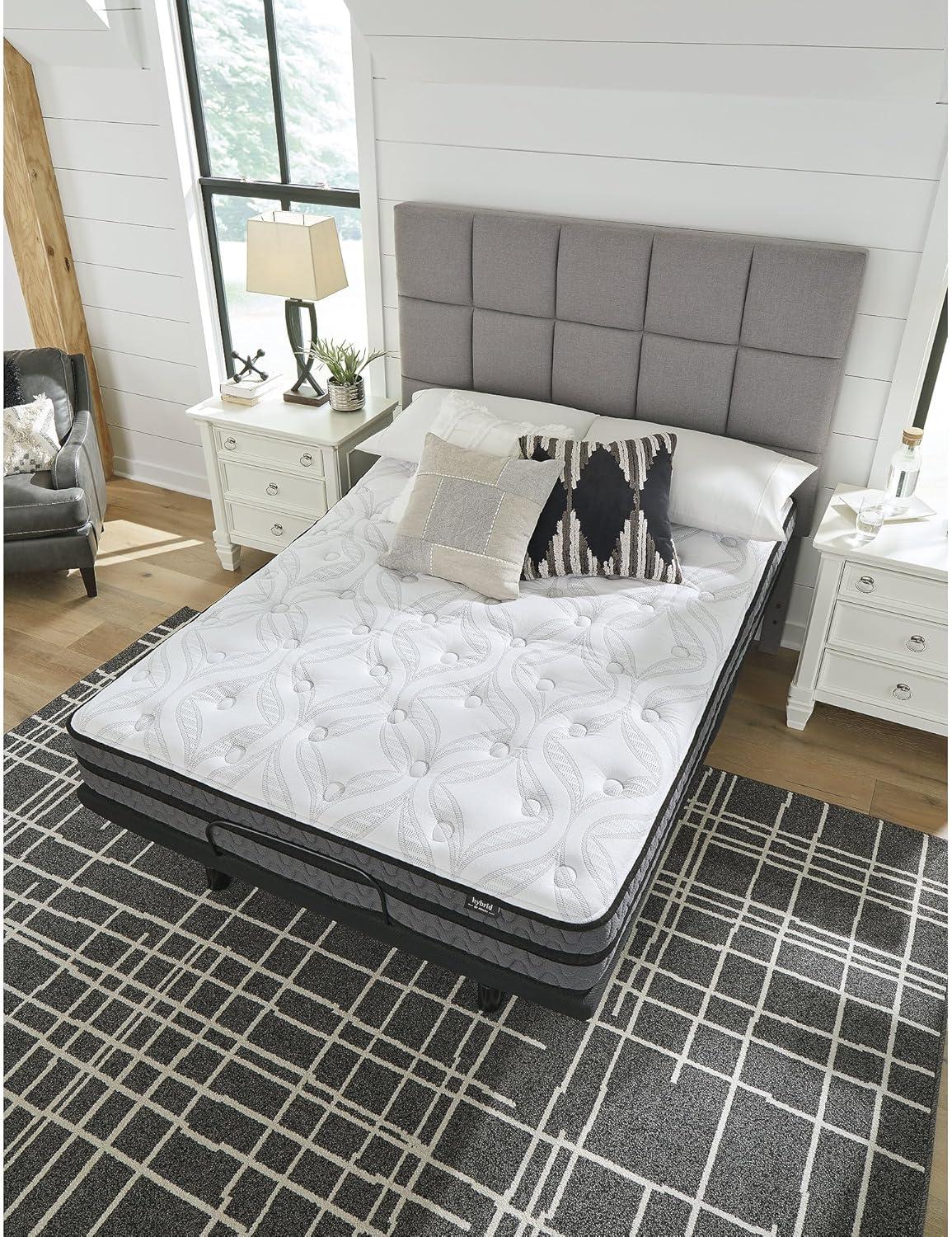imageSignature Design by Ashley 12 Inch Pocketed Hybrid Medium Gel Memory Foam Mattress for Pressure Relief Lumbar Support and Temperature Regulating FullTwin Mattress