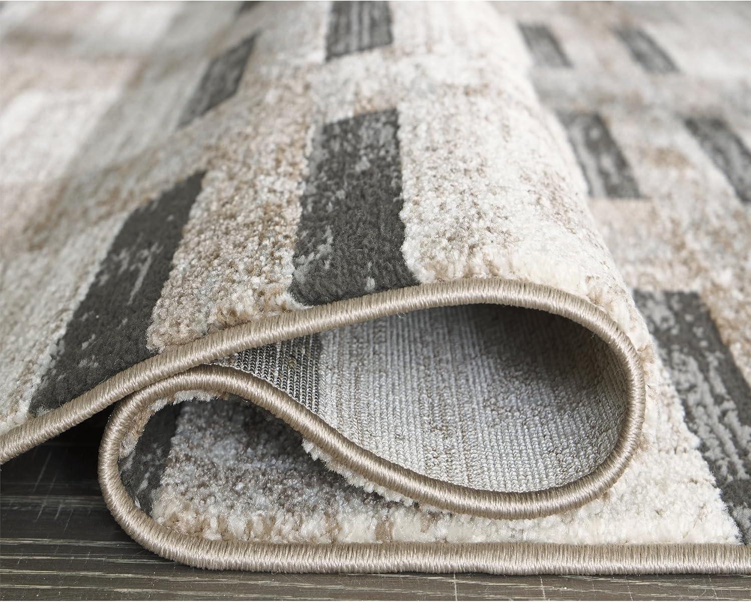 imageSignature Design by Ashley Alstone Large Casual Rug Machine Woven Striped Design Jute Backing Fabric Blend 945 W x 119 D x 025 H Multicolor53 x 7 Rectangular