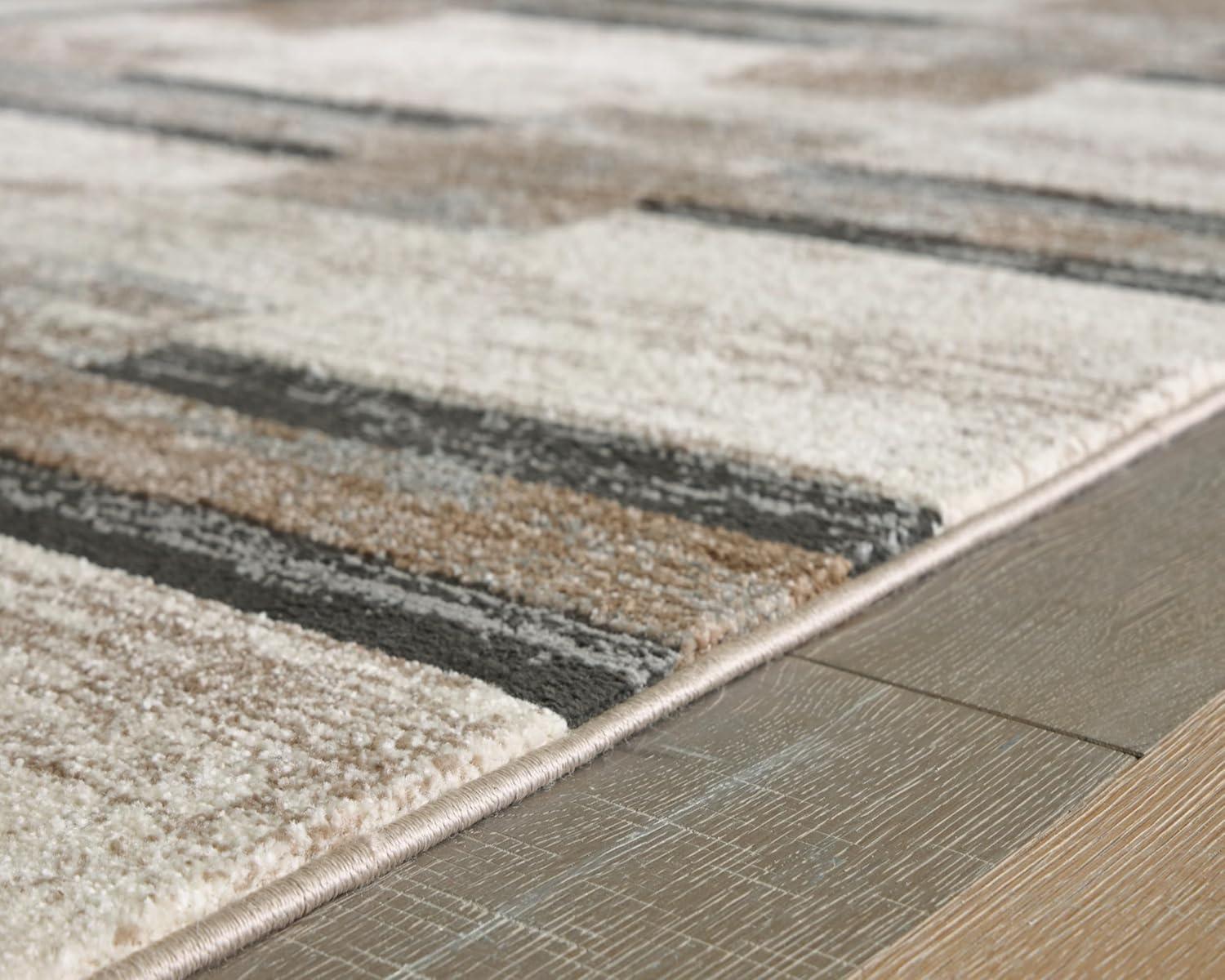 imageSignature Design by Ashley Alstone Large Casual Rug Machine Woven Striped Design Jute Backing Fabric Blend 945 W x 119 D x 025 H Multicolor711 x 911 Rectangular
