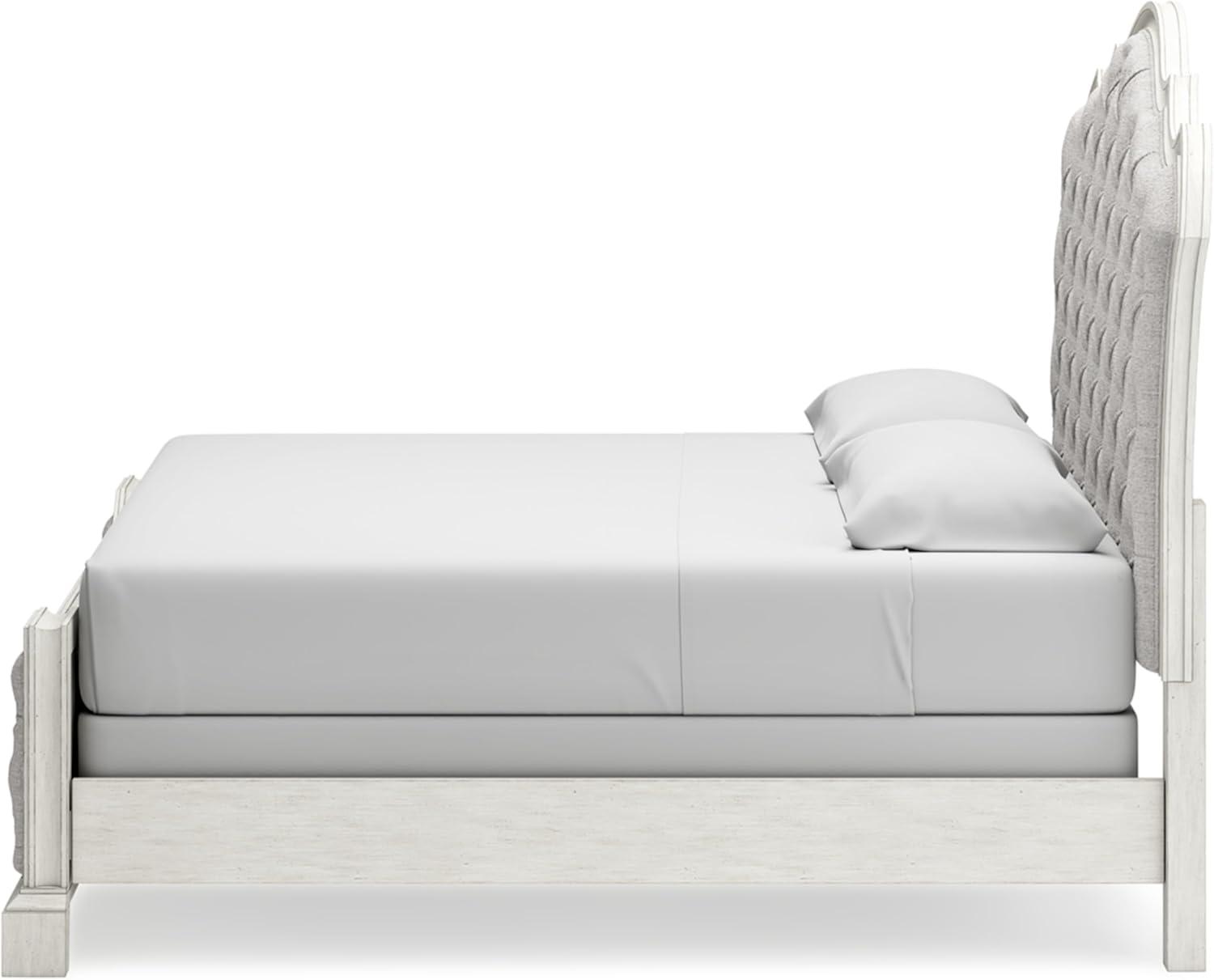 imageSignature Design by Ashley Arlendyne French Country Tufted California King Upholstered Bed Foundation or Box Spring Needed WhiteCalifornia King Upholstered Bed