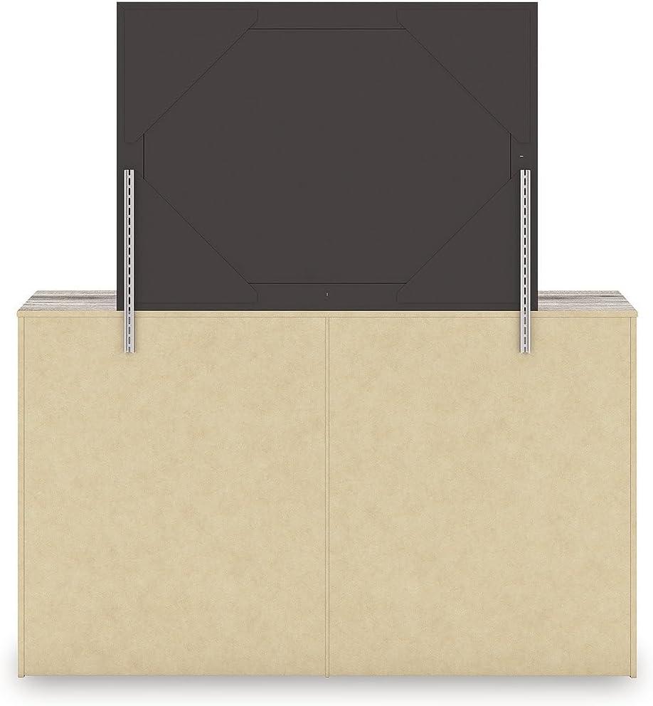imageSignature Design by Ashley Baystorm Farmhouse Panel Bed with LED Lighting Foundation or Box Spring Needed Queen GrayDresser