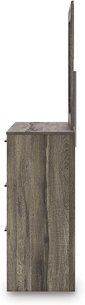 imageSignature Design by Ashley Baystorm Farmhouse Panel Bed with LED Lighting Foundation or Box Spring Needed Queen GrayDresser