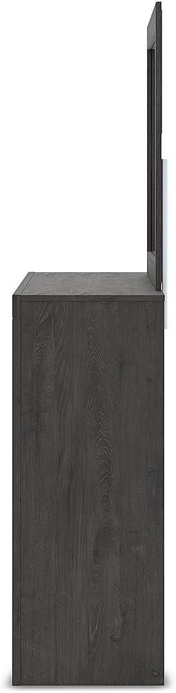 imageSignature Design by Ashley Cambeck Vintage SmoothGliding 6Drawer Dresser and Mirror with Safety Stop WhitewashCharcoal