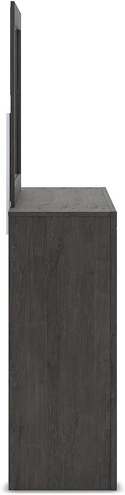 imageSignature Design by Ashley Cambeck Vintage SmoothGliding 6Drawer Dresser and Mirror with Safety Stop WhitewashCharcoal